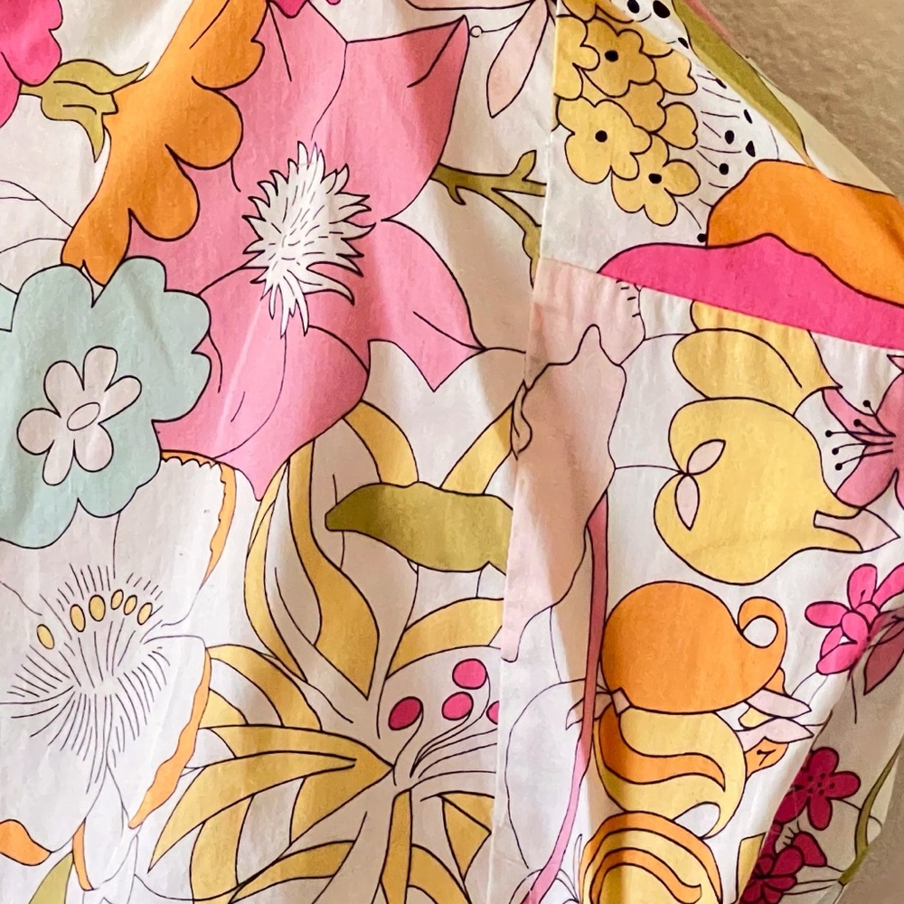 Liberty of London for Target Happy Colorful Retro Floral Zip Tote Bag Rare - Picture 7 of 16